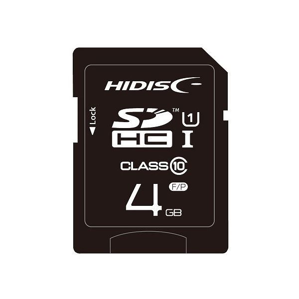 (まとめ) ハイディスク SDHCカード 4GBclass10 UHS-I対応 