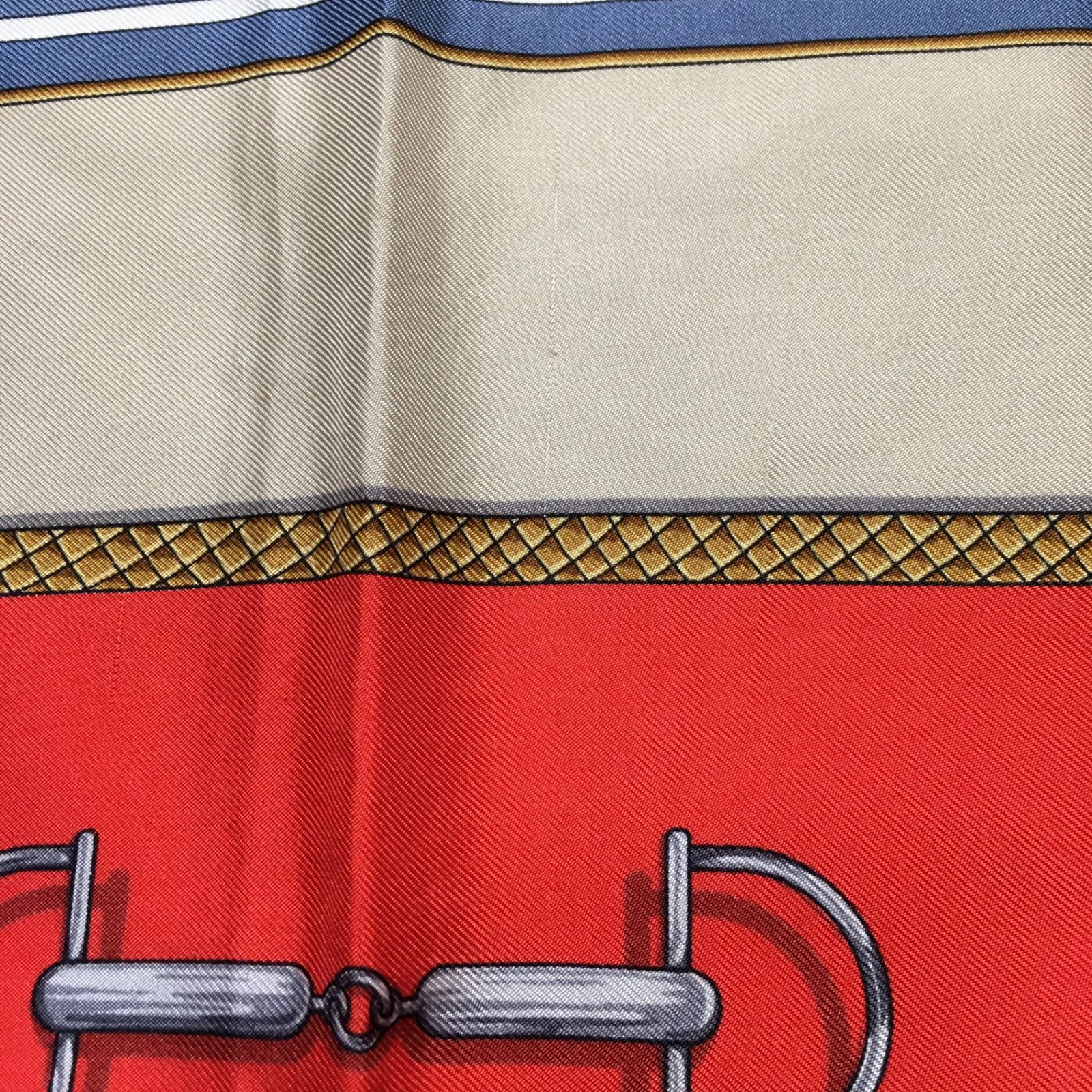 2508-291｜美品｜セリーヌ スカーフ ネイビー トリオンフ ホース