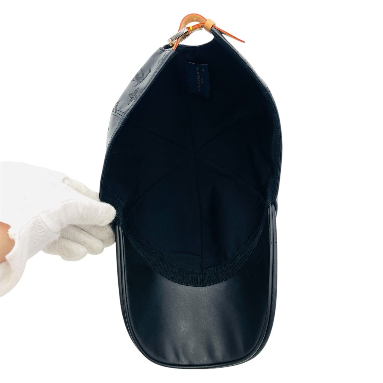 LOUIS VUITTON(ルイヴィトン) キャップ L - 黒 レザー Louis Vuitton