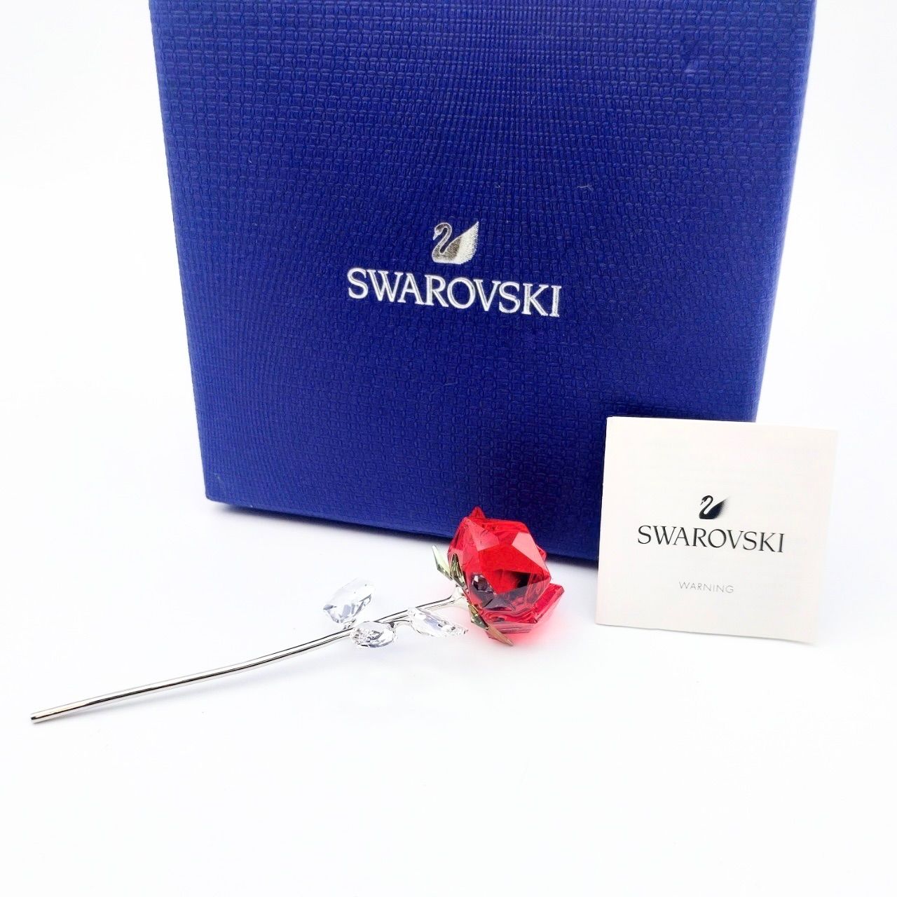 SWAROVSKI スワロフスキー クリスタルフィギュア 置物 フラワードリーム - レッドローズ インテリア クリアスタンド 元箱入りほぼ未使用 入手困難