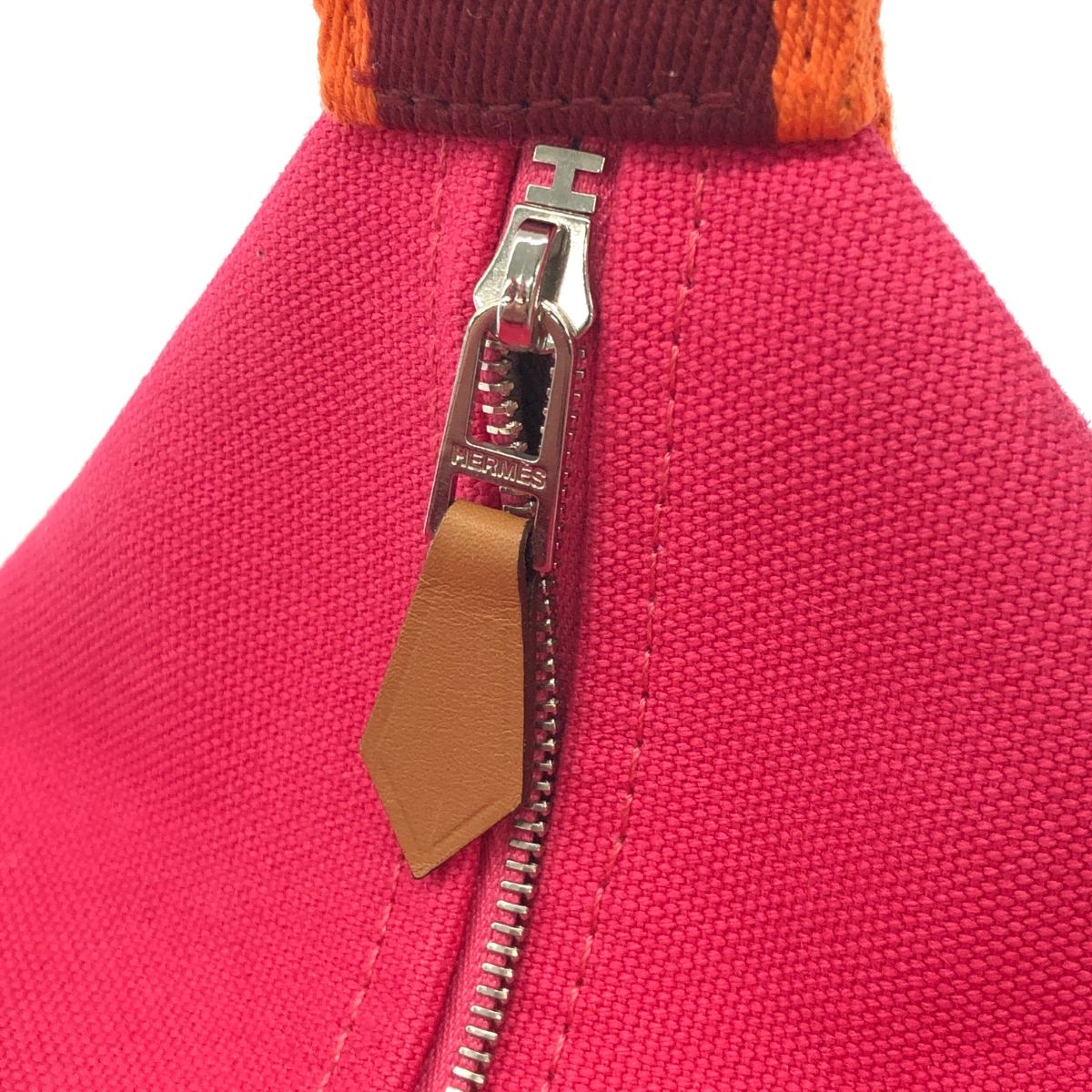 HERMES エルメス ポーチ キャンバス ピンク フランス製 HERMES エルメス ポーチ/ブリッド・ア・ブラック/GM キャンバス ピンク