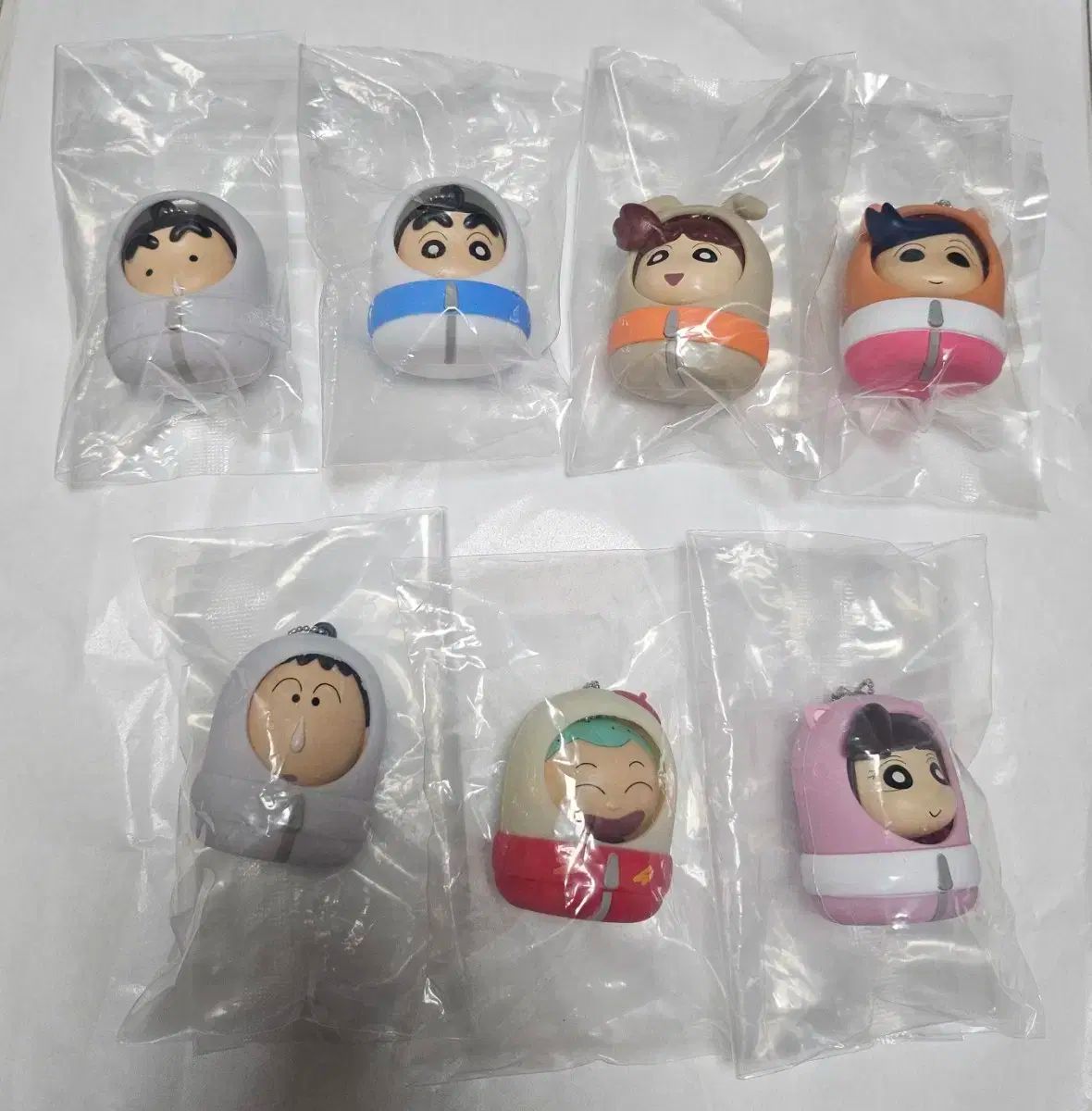 クレヨンしんちゃん 寝袋 フィギュア キーホルダー 7 犬 する フルセット 非表示を含む