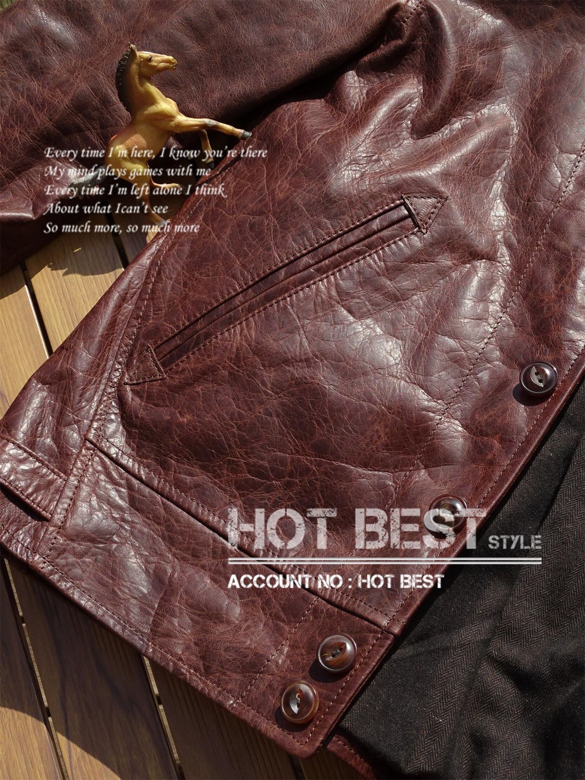 0.9mm ホースハイド 復刻30's A-1タイプ アインシュタイン 柔らかめ 革