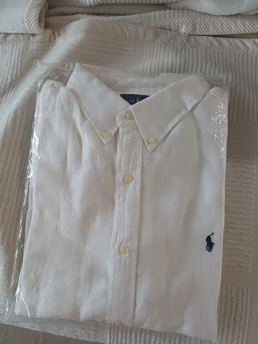 ポロ Ralph Lauren ラルフローレン 白 リネン シャツ XL