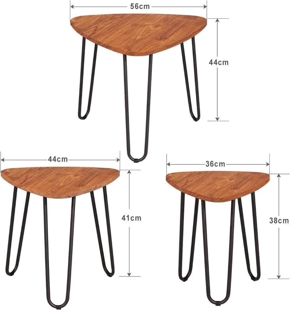 コーヒーテーブル ネストテーブル おしゃれ 北欧 3点セット 幅56/44/36  