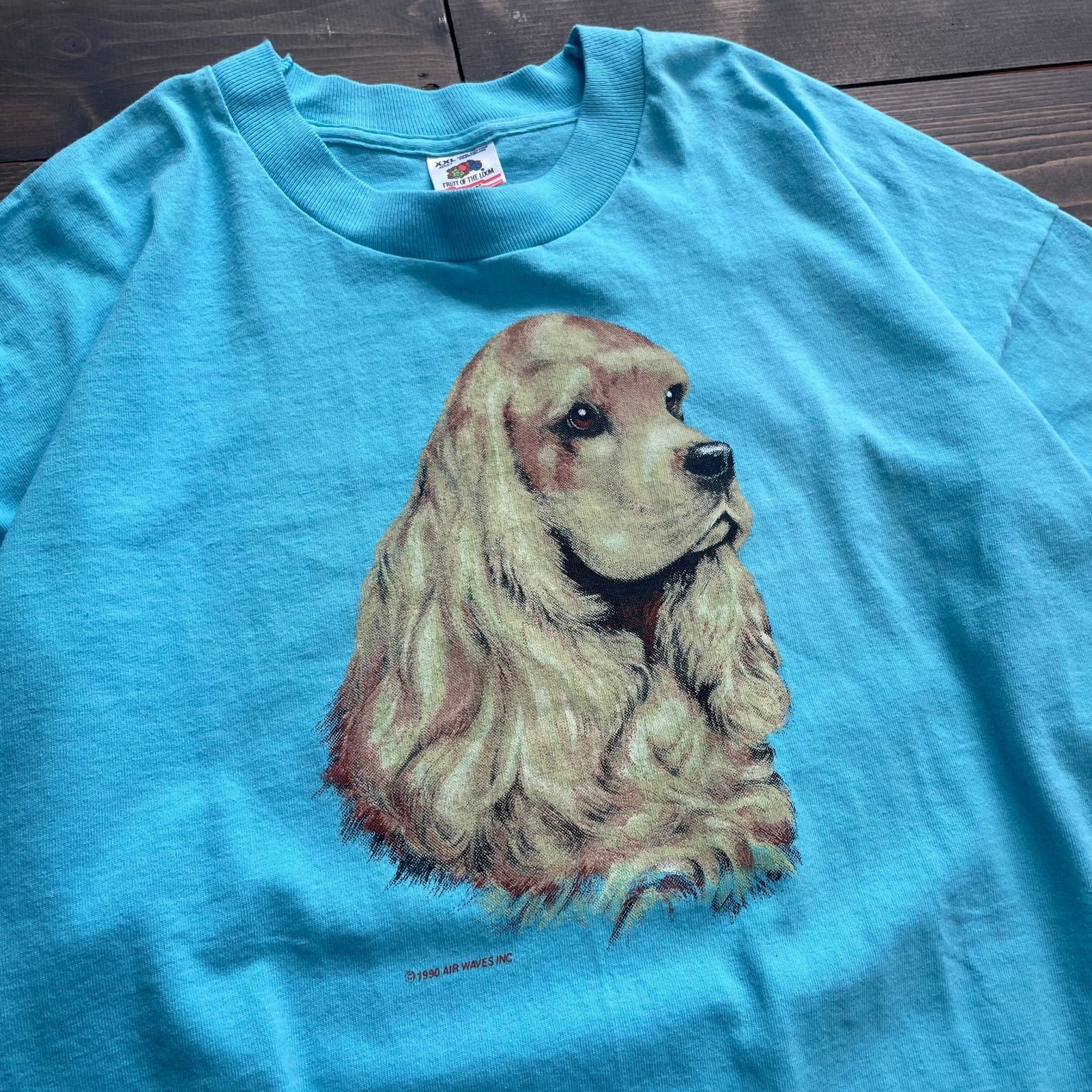 洒落◎ コッカースパニエル Tシャツ 90s 犬 ビンテージ アート USA製 ヴィンテージコッカースパニエル90s Tシャツdog 犬vintage