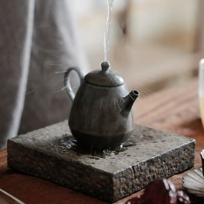 陶器 茶承 茶盤 ちゃばん 壺承 茶船（黒金）1点 ちゃばん 壺承 陶器 中国茶 台湾茶 泡茶 茶承 茶盤 潮州工夫茶