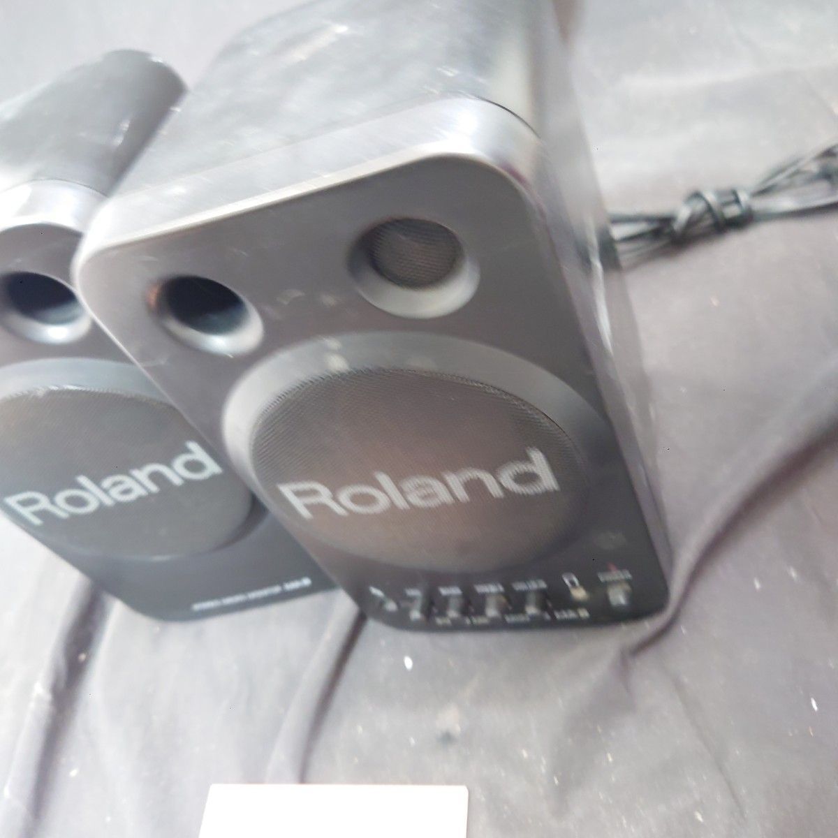 動作品 Roland MA-8 マイクロモニター 電源一体型ステレオスピーカー ペア 本体のみ k-78
