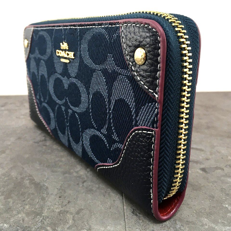 新品 COACH コーチ 長財布 デニム F53769 COACH 長財布 デニム F53769