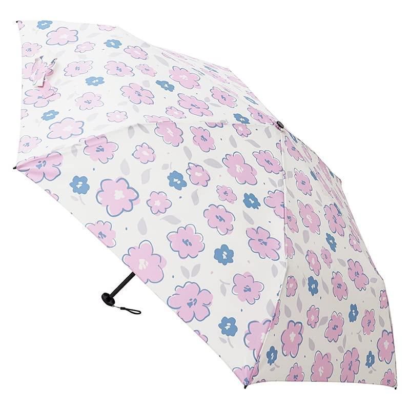 カット 折りたたみ傘 55cm 10261 ピンク フラワー