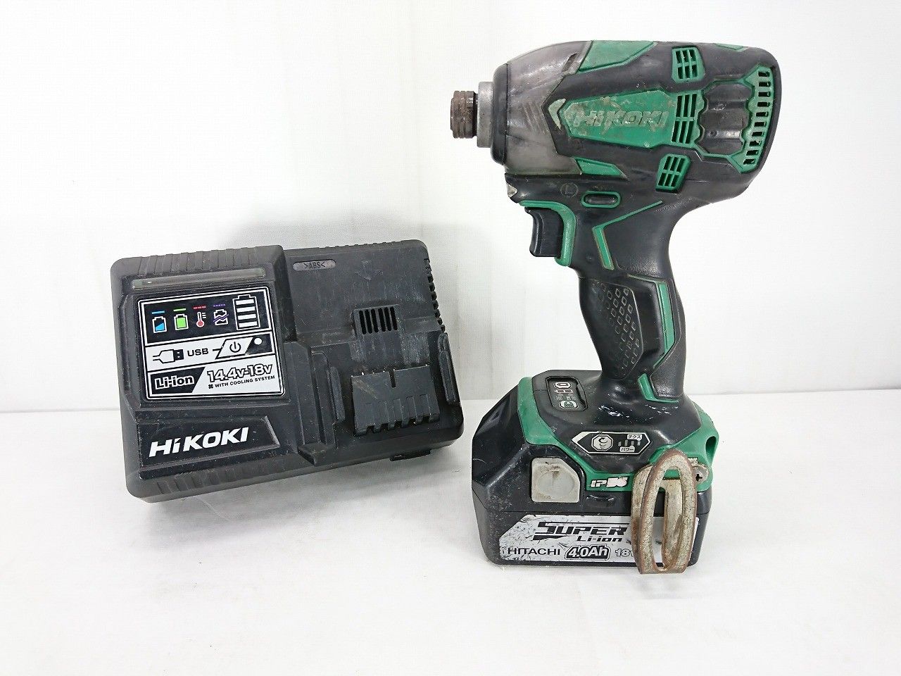 日立 - s25t-0315n【中古】HITACHI 日立工機 18V コードレス インパクトドライバ WH18DDL2 バッテリ1個 充電器付 s25t-0315n【中古】HITACHI 日立工機 18V コードレス インパクト