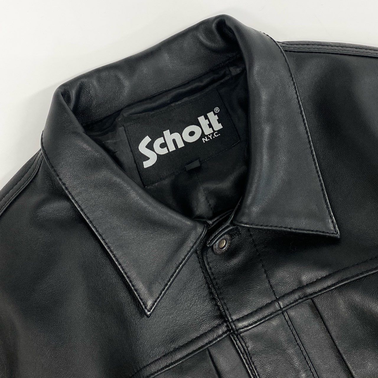 1g2 《美品》 Schott ショット SHEEP LEATHER 1st TRACKER