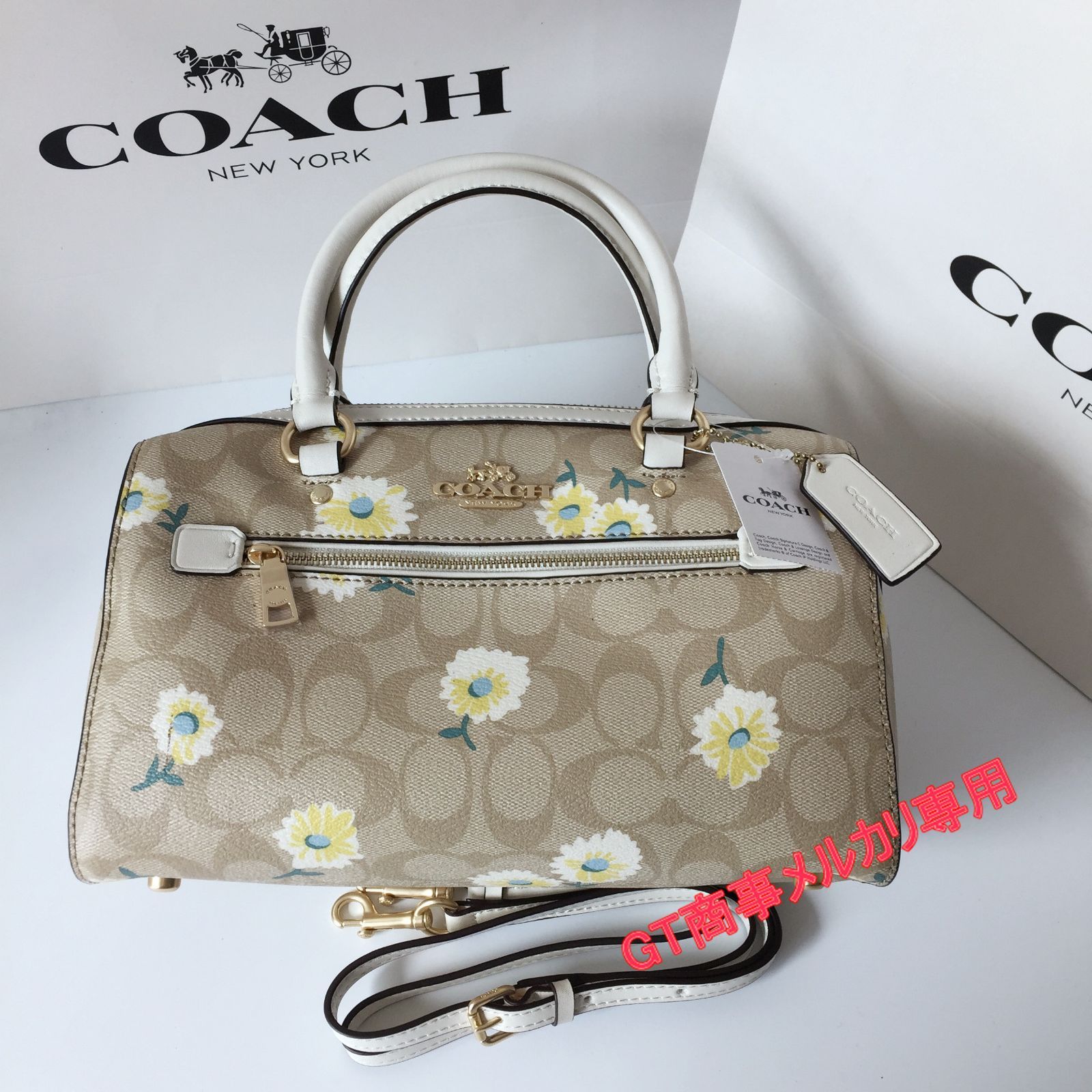 コーチアウトレット】COACHバッグ C2849 ライトカーキ×チョークマルチ  