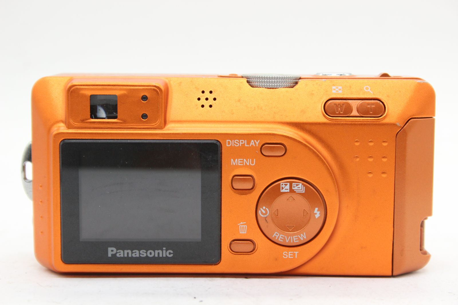 返品保証】 パナソニック Panasonic Lumix DMC-F1 オレンジ バッテリー 