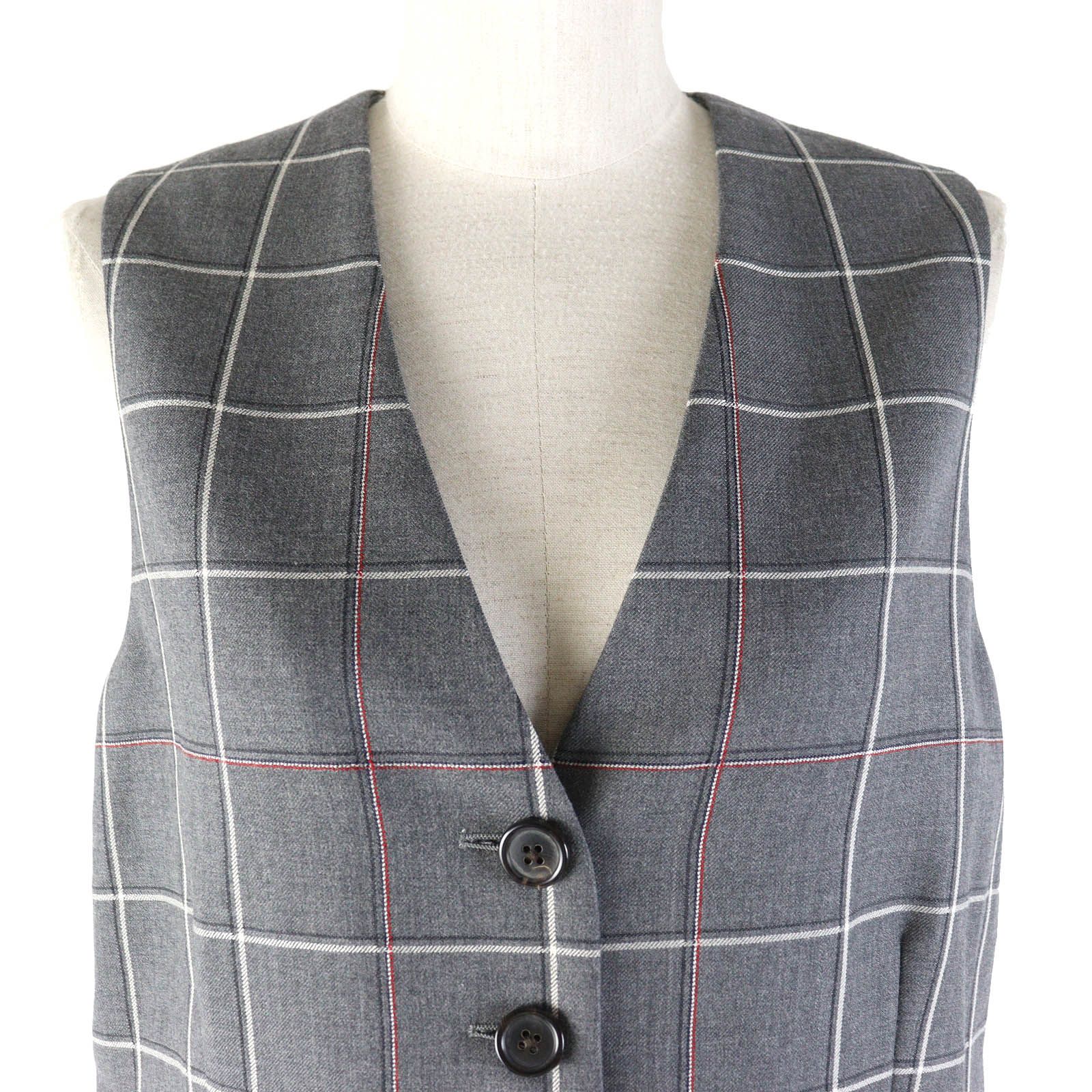 極美品△THOM BROWNE トムブラウン ウール100％ トリコロール