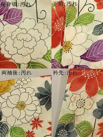 平和屋着物○上質な小紋 紬地 草花間道 正絹 逸品 未使用