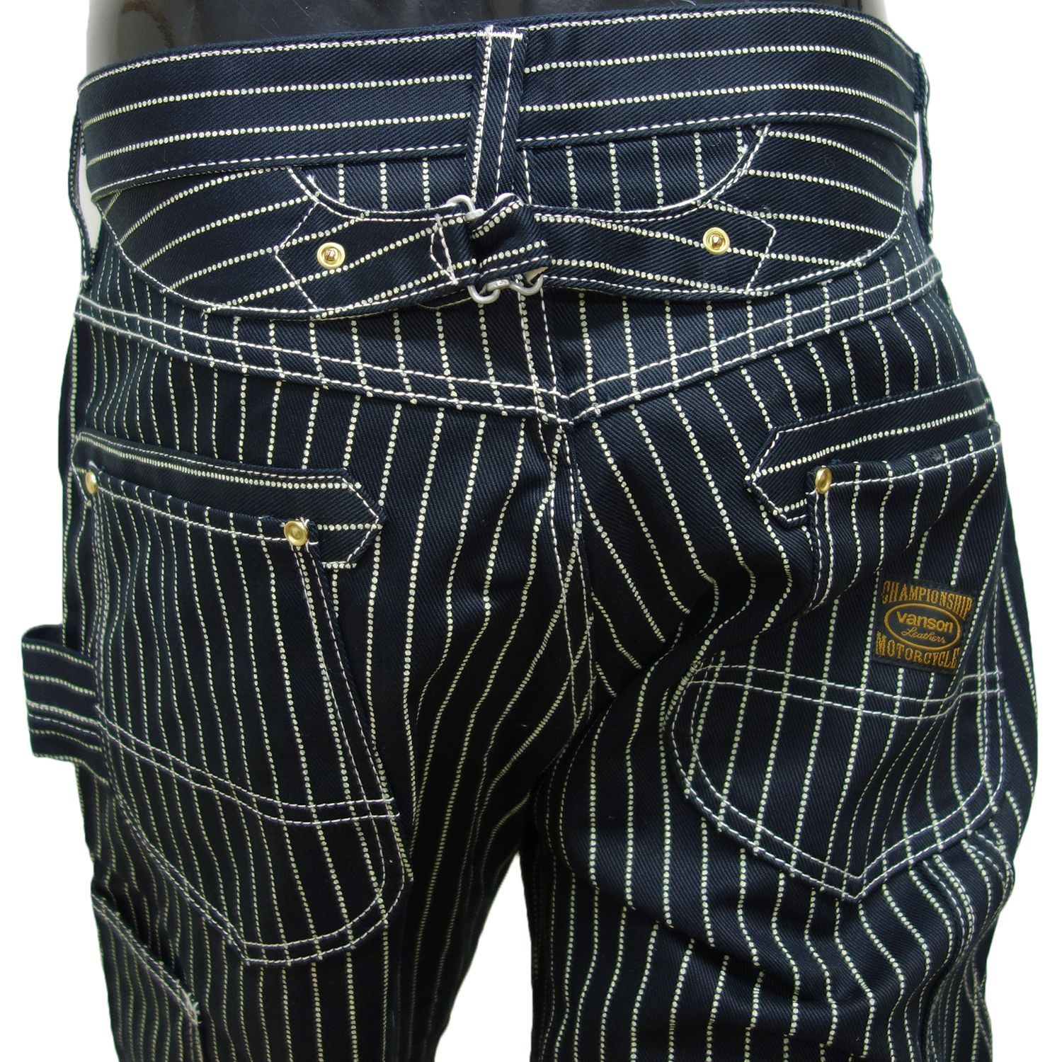 送料無料 バンソン ペインター パンツ ウォバッシュA NVBL-301