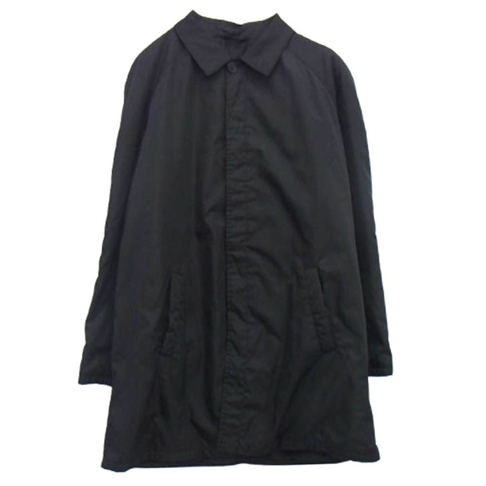 PRADA プラダ ウールライニング ナイロン ステンカラー コート ブラック系 XL