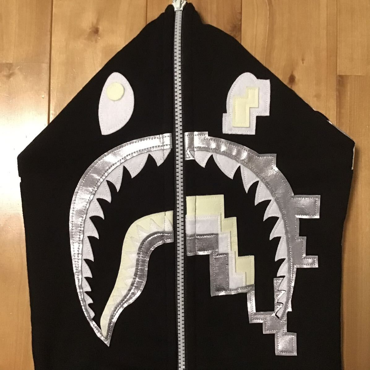 ☆蓄光☆ XL DIGITAL SHARK FULL ZIP HOODIE a bathing ape BAPE  