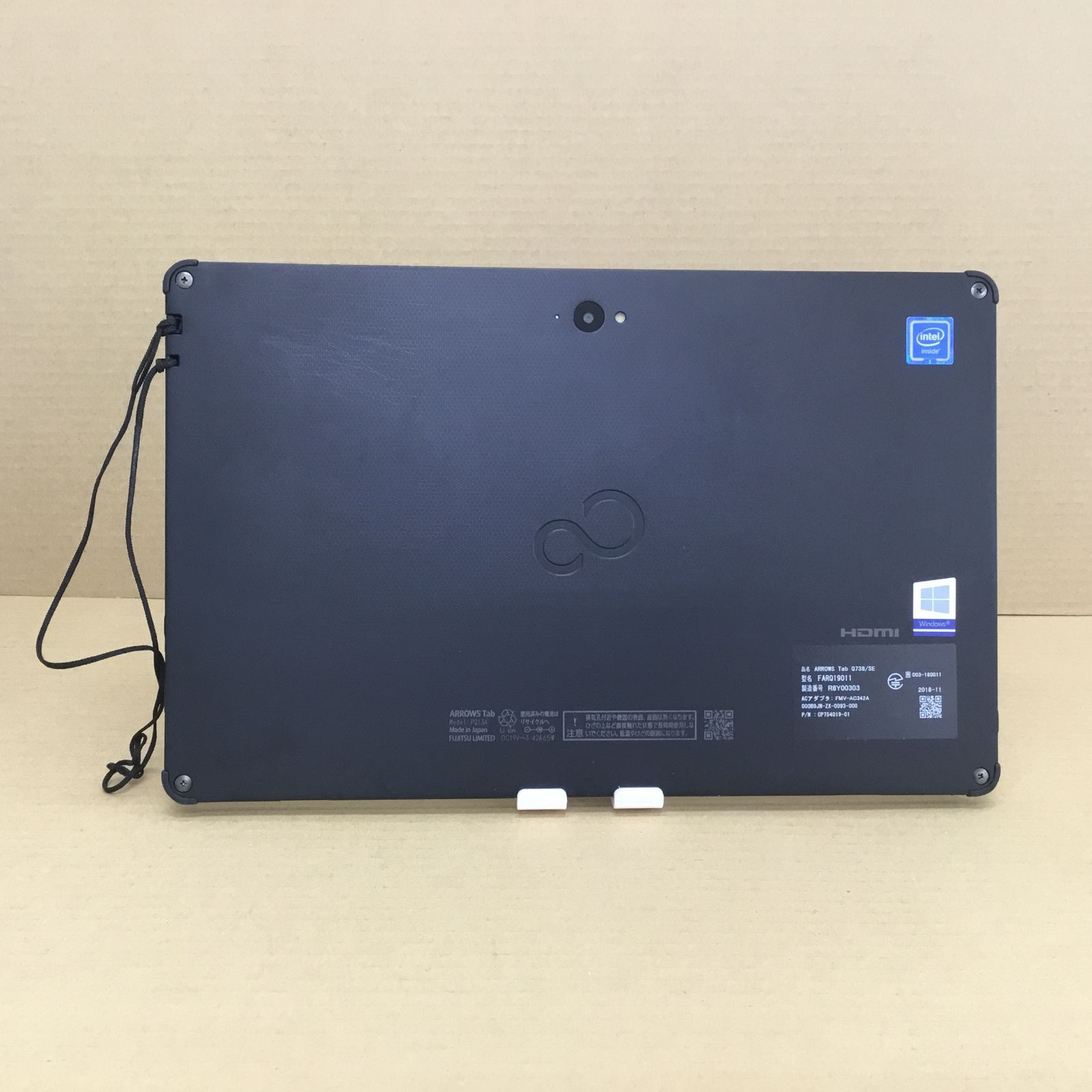 【中古タブレット】FUJITSU ARROWS Tab 0738/SE ブラック 中古タブレット】FUJITSU ARROWS Tab 0738/SE ブラック