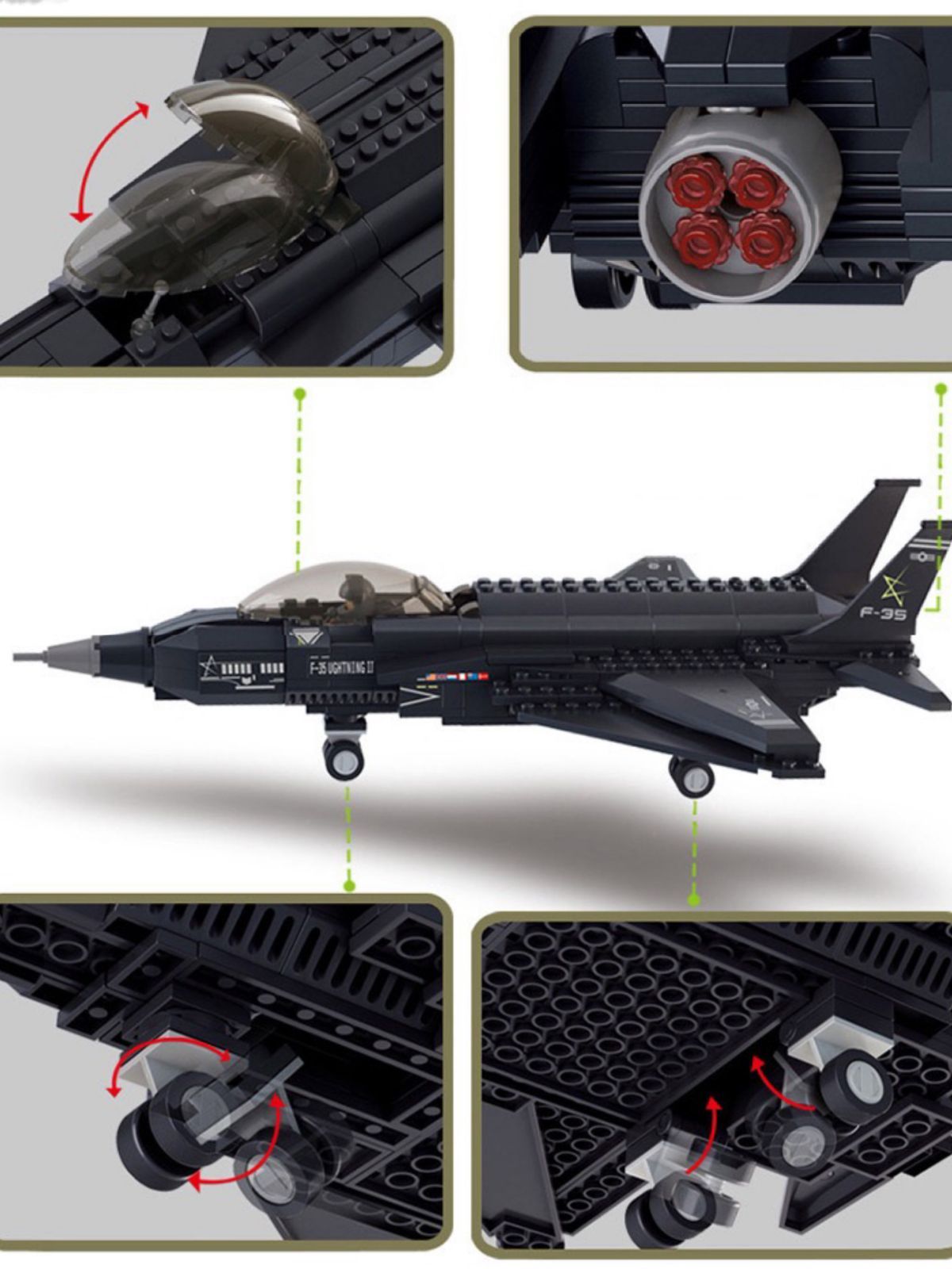 LEGO レゴ 互換 ブロック 模型 プラモデル ステルス戦闘機 F-35 ライトニング2 アメリカ軍 US 米軍 ミニフィグ 大人 ミリタリー 子供  互換品 フィギュア 人形 軍隊 兵隊 武器 兵士 スワット 銃 誕プレ ギフト キッズ 男の子 おもちゃ - メルカリ