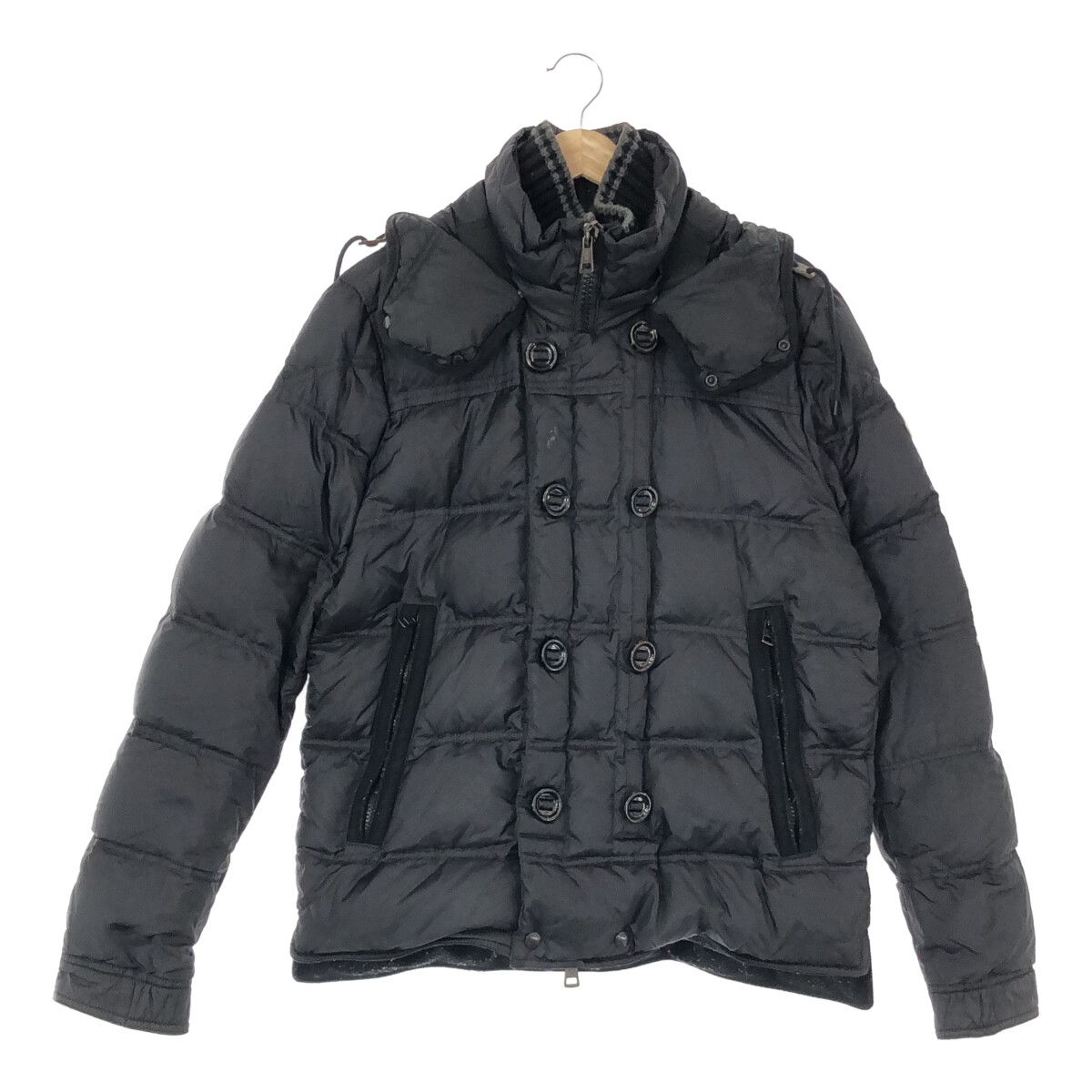 ◇中古品◇MONCLER モンクレール g32-003 ダウン ジャケット コート フード メンズ サイズ表記なし ブラック系 R48678NSD -  メルカリ