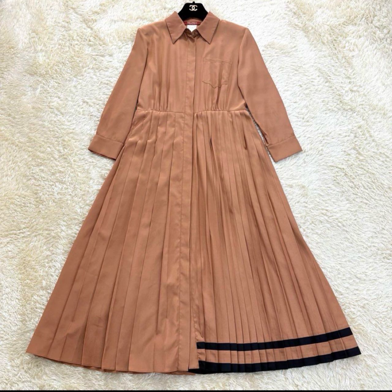 マックスマーラ 2025年モデル Max Mara プリーツ ワンピース マキシ