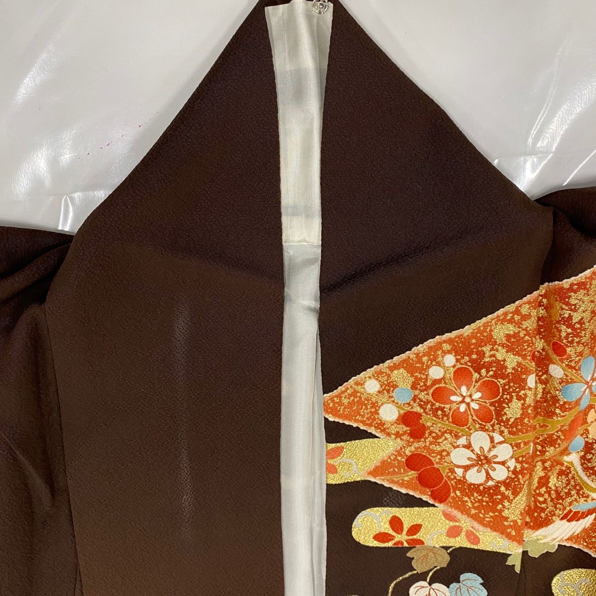 焦茶色 正絹