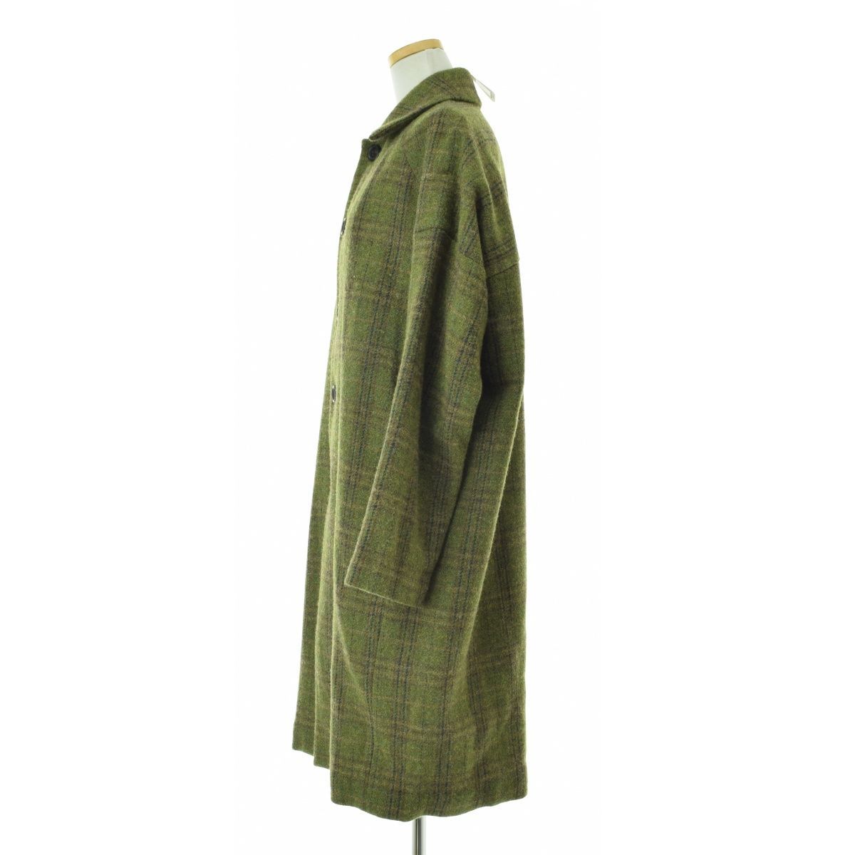 美品　オールドマンズテーラー ブリティッシュウールツイードボックスコート R&D.M.Co-/OLDMAN'S TAILOR ブリティッシュウールツイードBOXコート