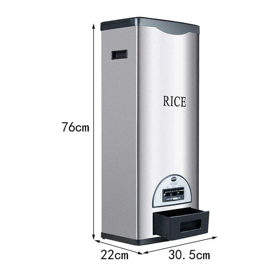 ライスバレルグレインボックス食品容器防虫防湿シールライスシリンダー家庭用貯蔵ライスボックス30kgステンレススチールスマートライスバレルヌードルバ