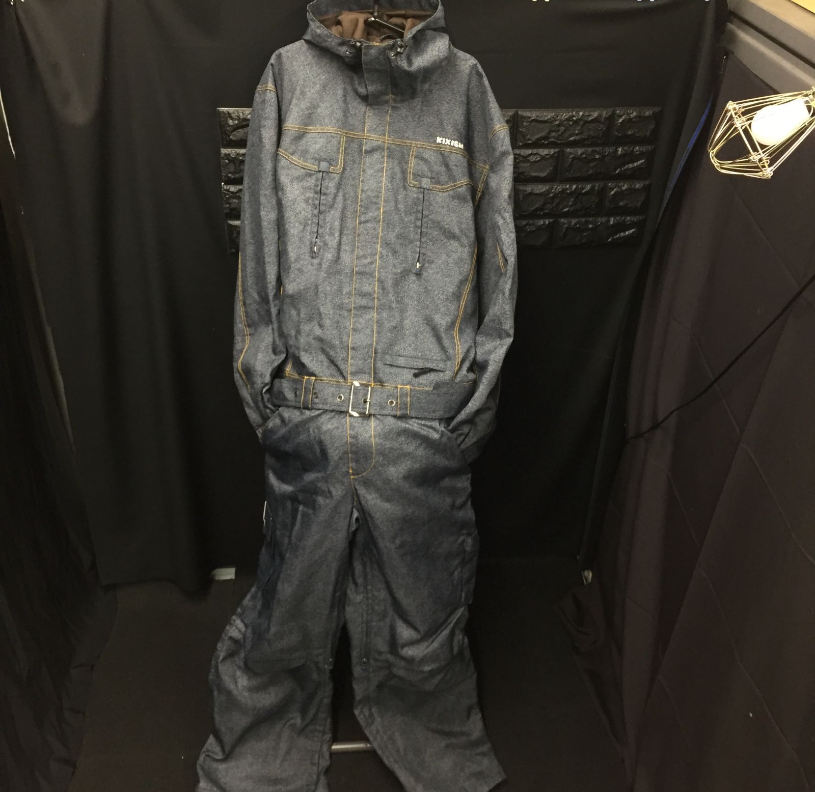 KICKS スキーウェア つなぎ スノーボード ウィンタースポーツ デニム風