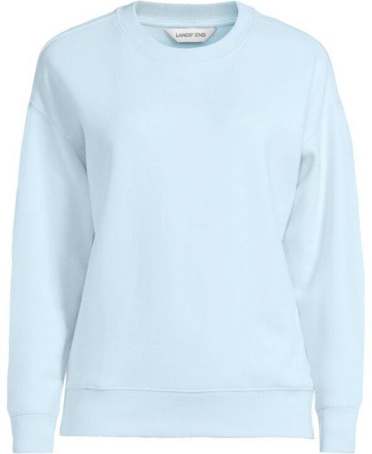 送料無料 ランズエンド レディース パーカー スウェット アウター Women s Plus Size Serious Sweats Oversized Long Sleeve Crew Neck Sweatshirt Soft ice blue KIN-KAAI_COM