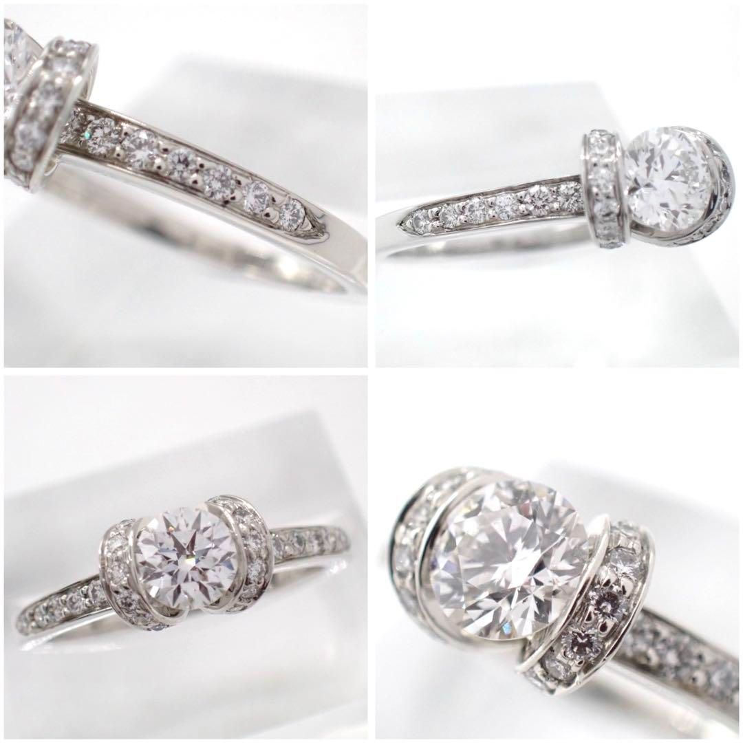 ティファニー 0.62ct リボン リング ダイヤ 15号 Pt950 3799 ティファニー 0.62ct リボン リング ダイヤ 15号 Pt950 3799 - メルカリ