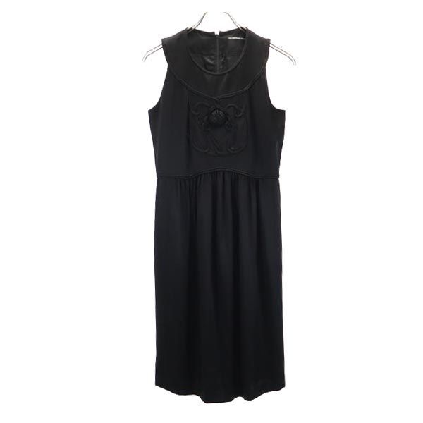 ヴィヴィアンタム シルク ノースリーブ ワンピース 1 ブラック系 VIVIENNE TAM バックジップ レディース ヴィヴィアンタム シルク ノースリーブ ワンピース 1 ブラック系