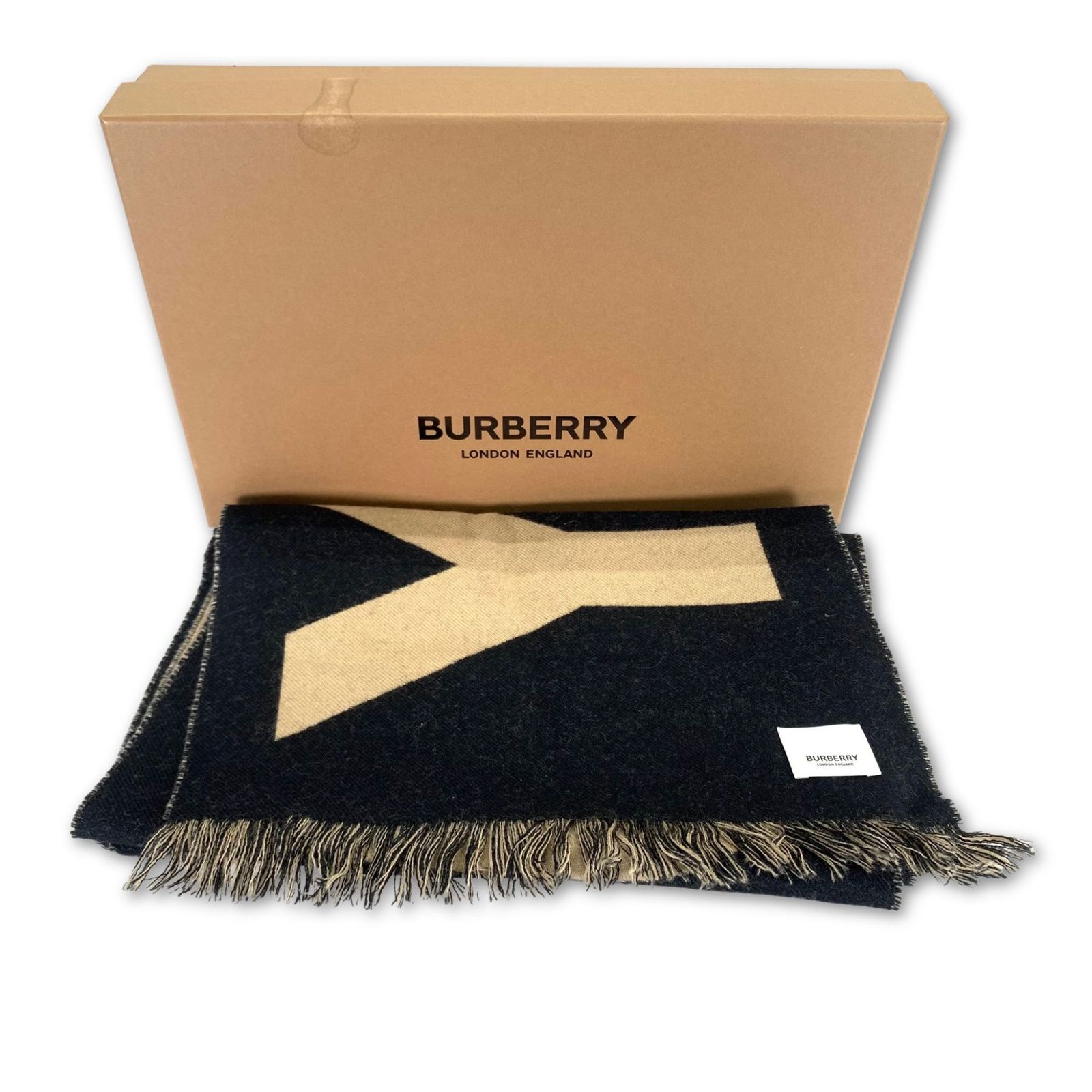 BURBERRY バーバリー ストール ウール ロゴマフラー 8057147 BURBERRY バーバリー ストール ウール ロゴマフラー 8057147