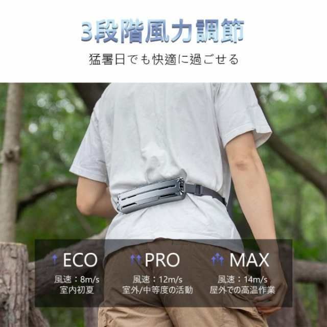 最大18時間航続 3段階風量