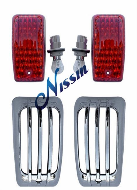 日野 17プロフィア レンジャー サイドマーカーサイドマーカカバーセット レッド