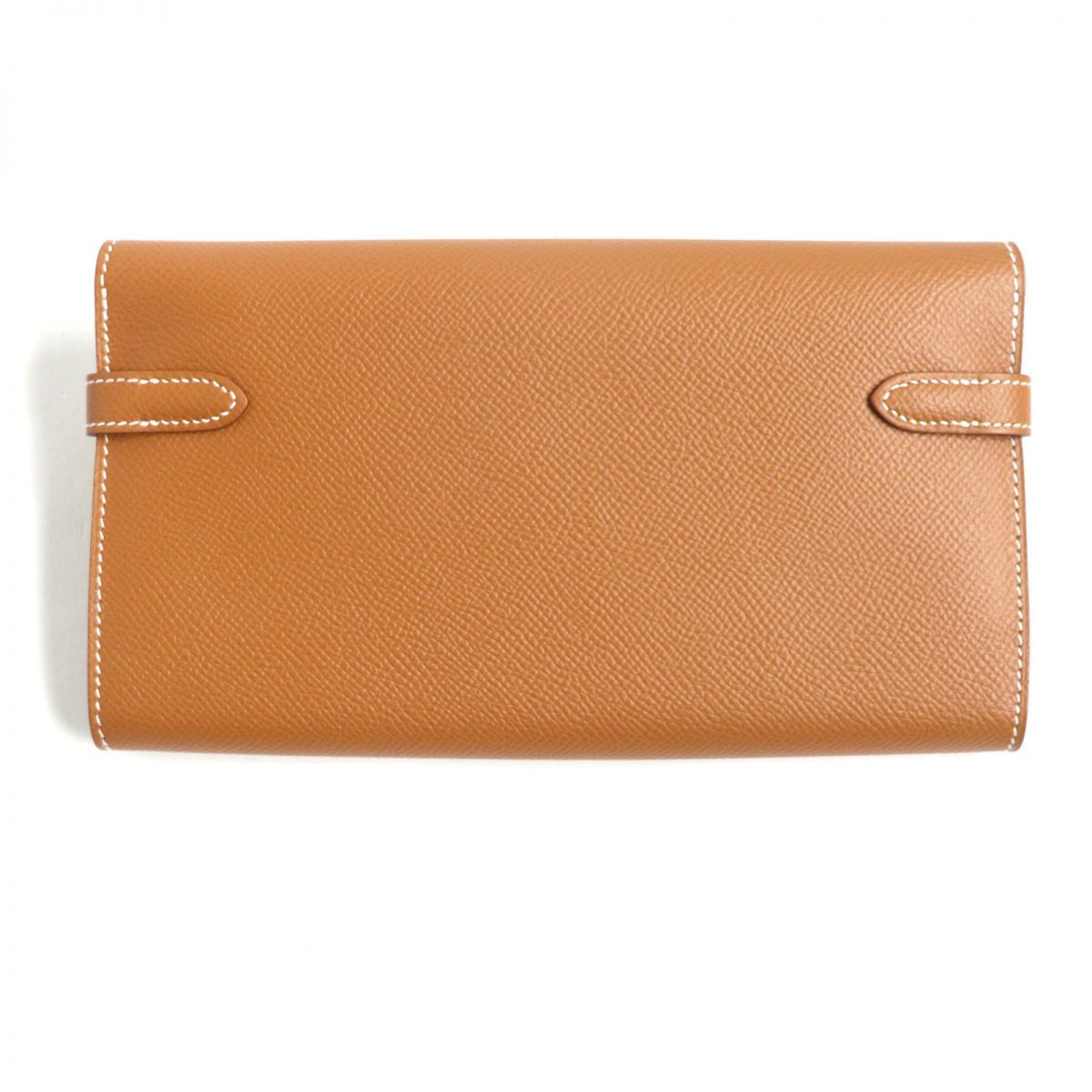 未使用品▼HERMES エルメス ケリーウォレット ヴォーエプソン レザー 長財布 ゴールド シルバー金具 仏製 レディース D刻印 箱付き 未使用品▽HERMES エルメス ケリーウォレット ヴォーエプソン レザー