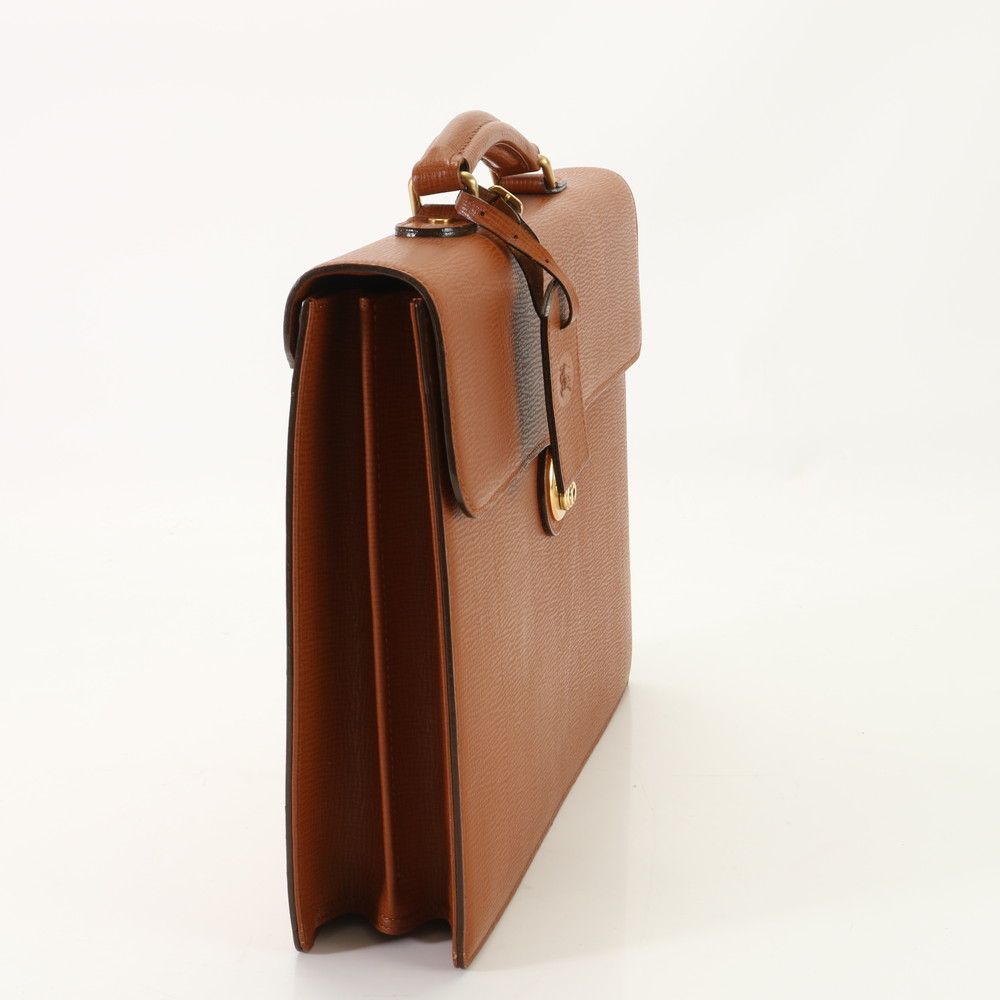 美品】BURBERRY バーバリー ブリーフケース ビジネスバッグ レザー 茶