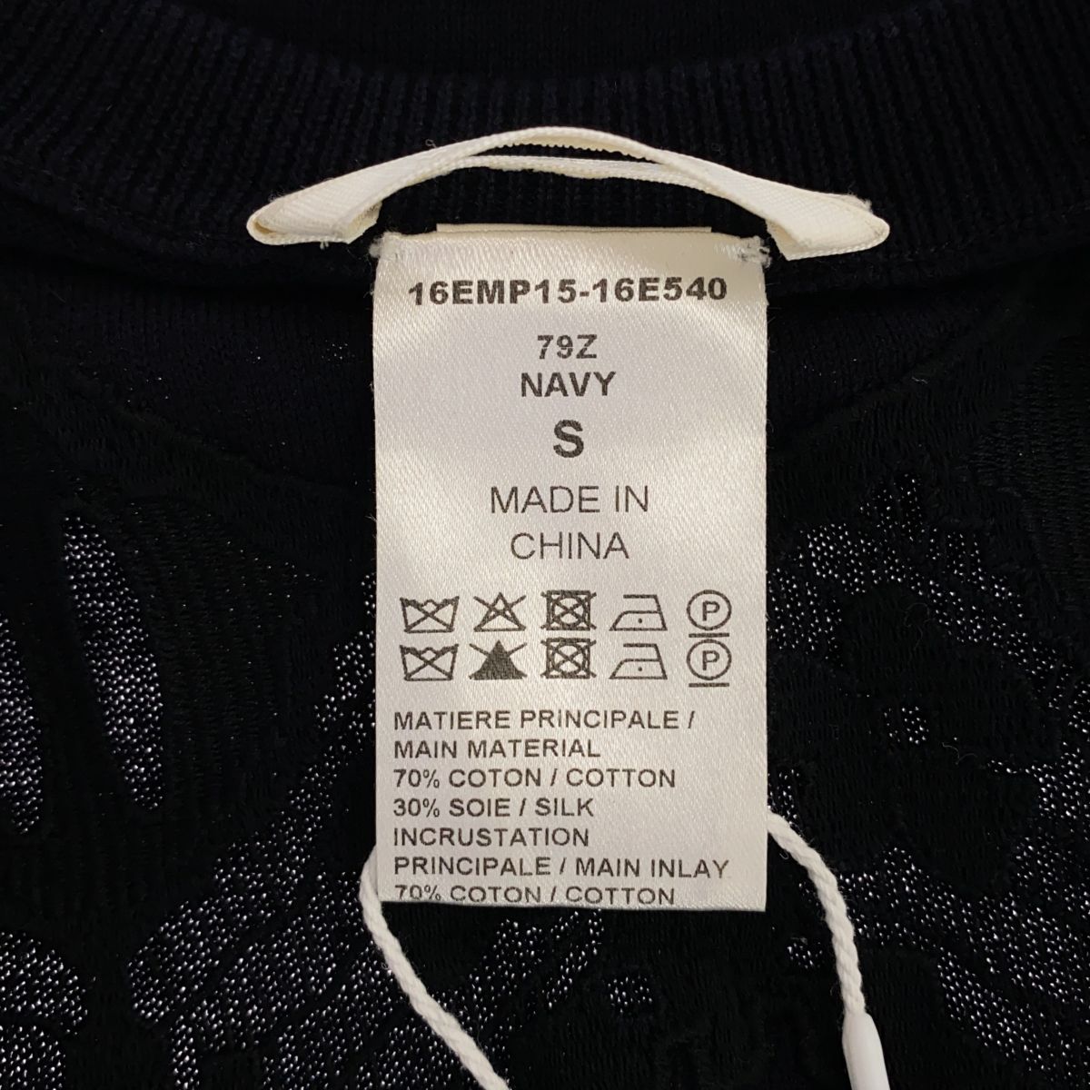 Chloe クロエ 【lay3924M】 16AW サイズS コットンシルクレースニットセーター トップス レディース ブランド BLK 黒 ブラック MR Chloe クロエ 16AW サイズS コットンシルクレースニットセーター