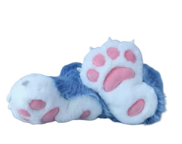 着ぐるみ ケモノ足 靴下 ブルー フリーサイズ 21.5ー28CM ケモノ脚 ファースーツ fursuit ぬいぐるみ コスプレ コスチューム kigurumi