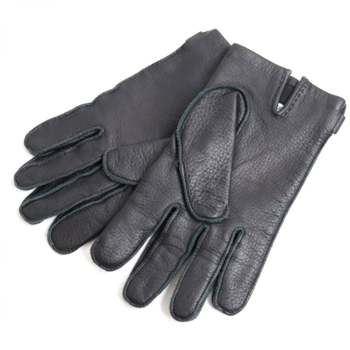 良品◇HERMES エルメス ディアスキン H金具 裏地シルク100％ レザー