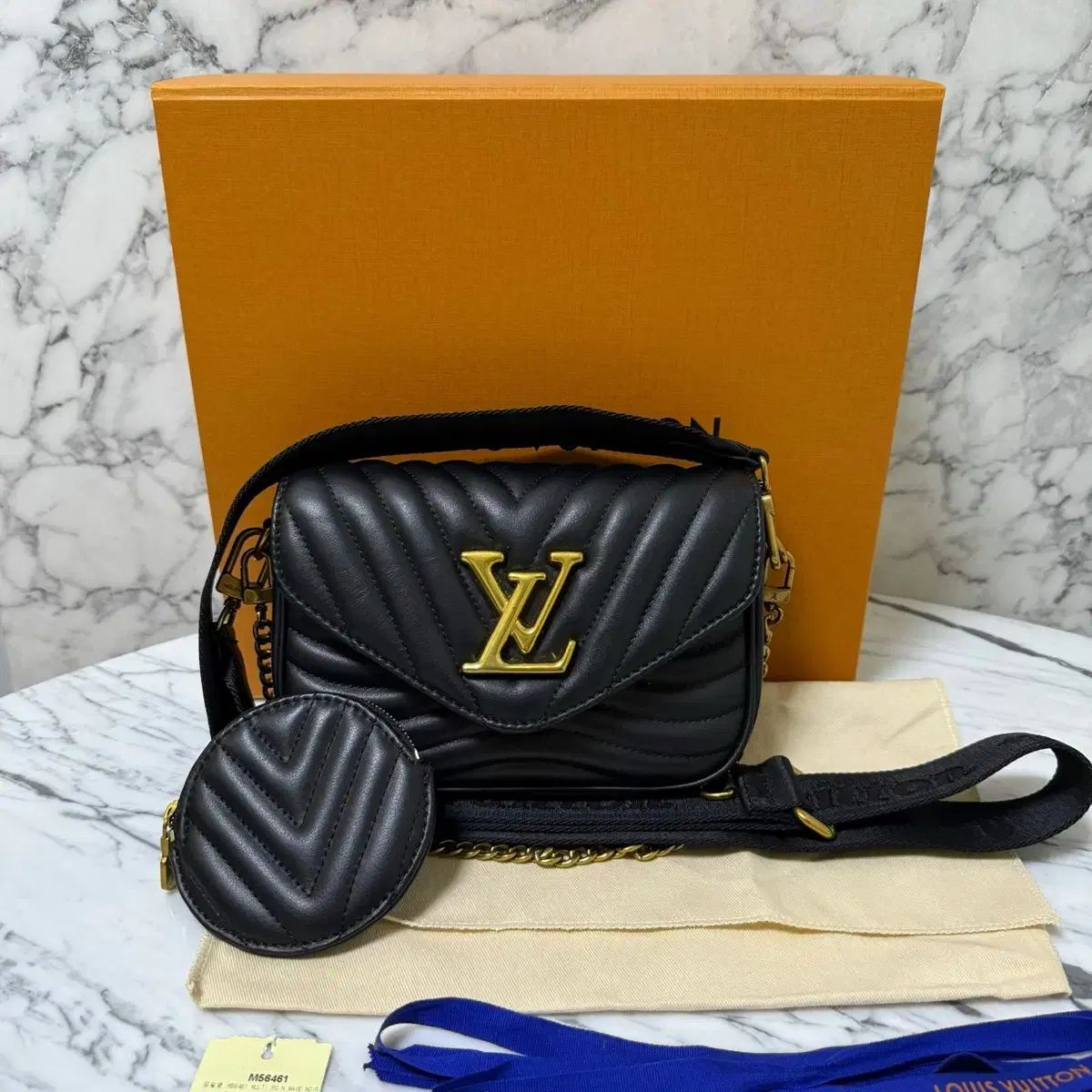 OS Louis Vuitton ルイヴィトン ニューウェーブ マルチ ポシェット クロスバッグ