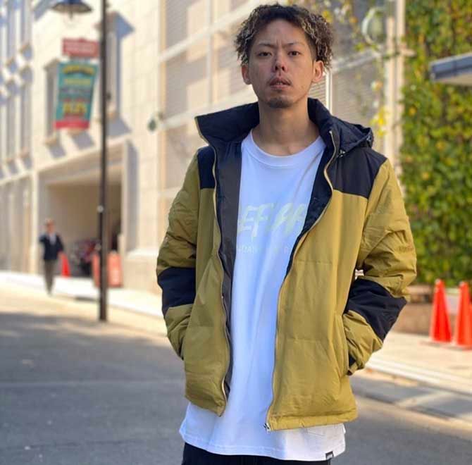 LEFLAH レフラー 2WAY ナイロンダウンジャケット (BEIGE) DOWN JACKET