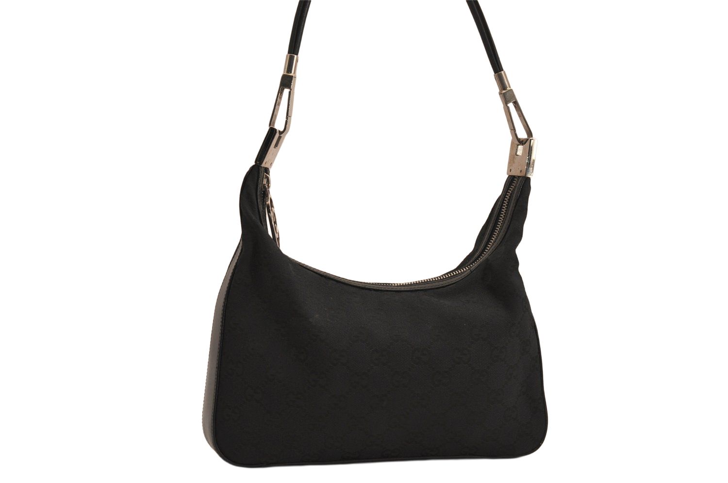 GUCCI グッチ ショルダーハンドバッグ 財布 GGキャンバス レザー 0013812 ブラック 7675M
