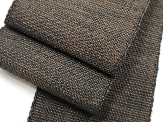 平和屋着物●男性 角帯 紬地 霞文 正絹 CAAY9858hy