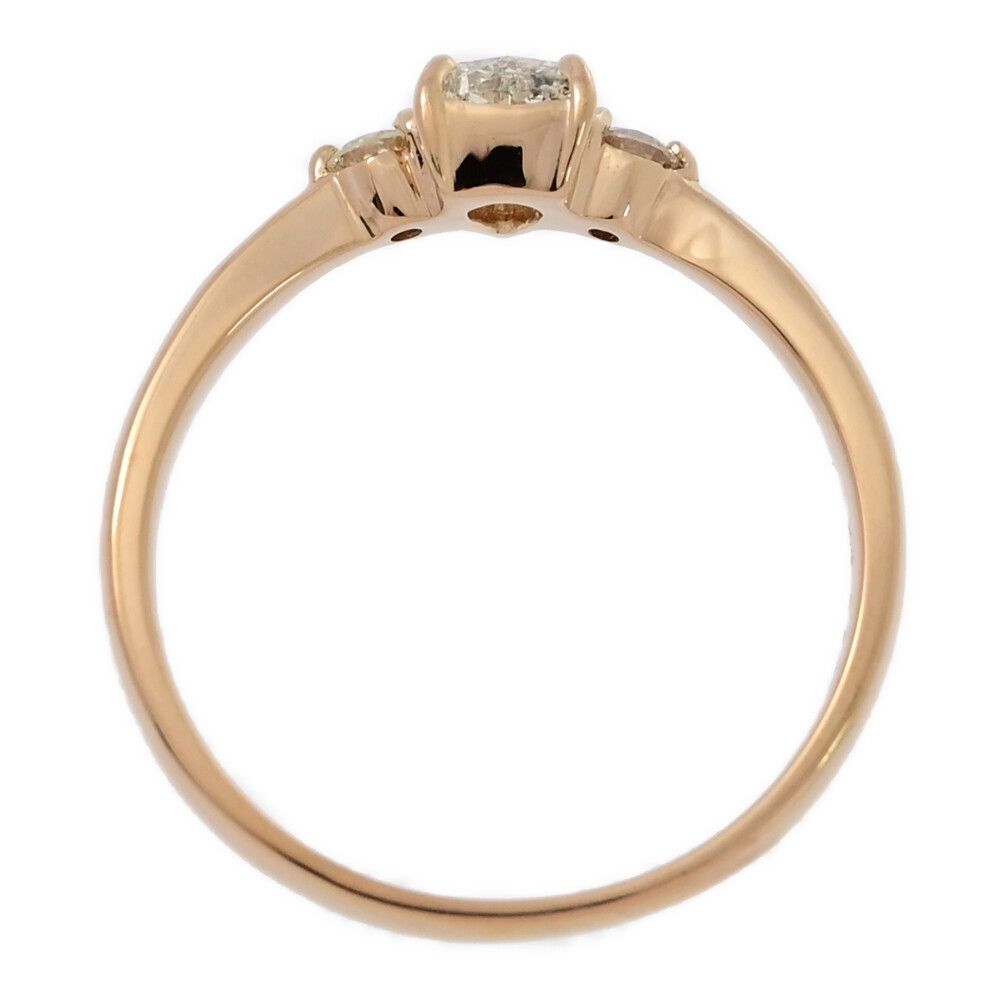 0.26ct/FD:0.1ct/ペアシェイプ ダイヤモンドリング・指輪/K18PG