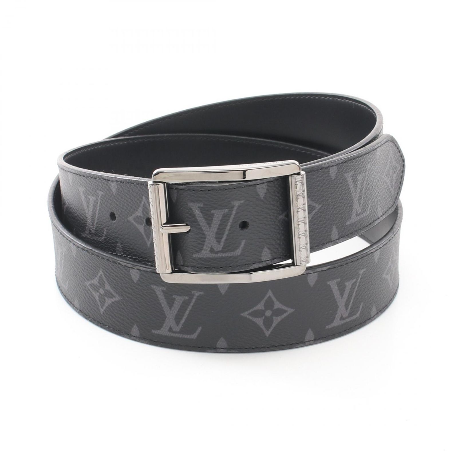 LOUIS VUITTON レザー ベルト M9044 90/36 ブラック LOUIS VUITTON