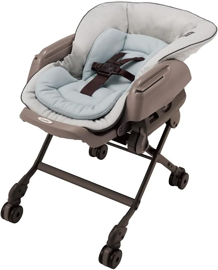 【極美品】コンビ ハイローチェア 新生児から4才頃 ネムリラ AUTO SWING LM ミントグレー