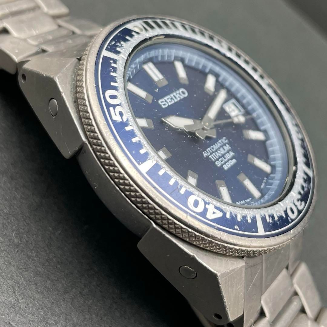 SEIKO 初代ブルーサムライ チタン製ダイバーズウォッチ 自動巻
